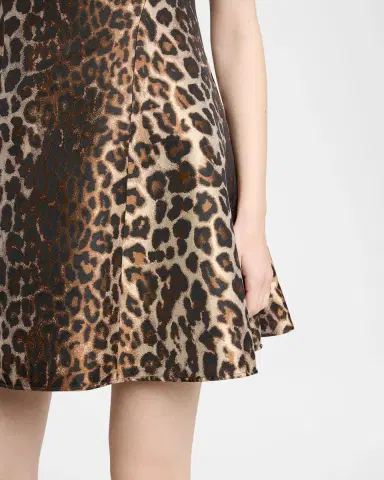 Givenchy Sleeveless Sliced Leopard Jacquard Mini Dress | Thumbnail 5 Givenchy Sleeveless Sliced Leopard Jacquard Mini Dress | Thumbnail 5