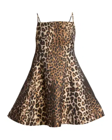 Givenchy Sleeveless Sliced Leopard Jacquard Mini Dress | Thumbnail 1 Givenchy Sleeveless Sliced Leopard Jacquard Mini Dress | Thumbnail 1