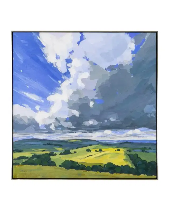 John-Richard Collection "Fields of Green and Gold No. 1, Large" Framed Giclee by Sarah Thomas