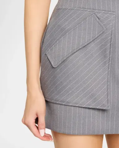 Aknvas Cherry Grey Pinstripe Skirt | Thumbnail 7 Aknvas Cherry Grey Pinstripe Skirt | Thumbnail 7