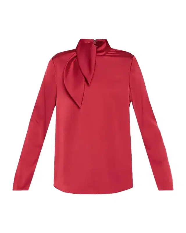 Emporio Armani Tie-Neck Techno Twill Shirt