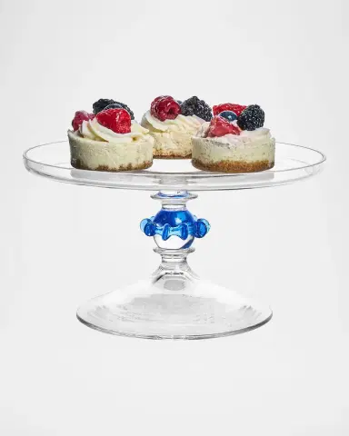 Juliska Nell Ruffle Petite Cake Dome & Stand, Chambray | Thumbnail 3