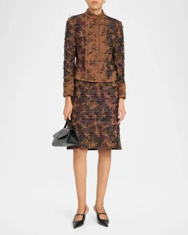 Kobi Halperin Olsen Tweed Knee-Length Skirt | Thumbnail 2 Kobi Halperin Olsen Tweed Knee-Length Skirt | Thumbnail 2