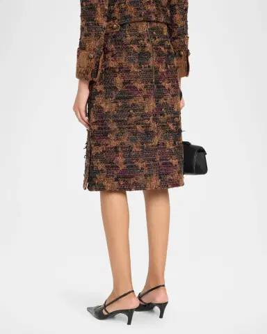 Kobi Halperin Olsen Tweed Knee-Length Skirt | Thumbnail 3 Kobi Halperin Olsen Tweed Knee-Length Skirt | Thumbnail 3