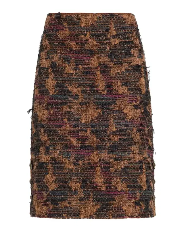 Kobi Halperin Olsen Tweed Knee-Length Skirt
