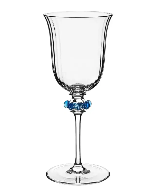 Juliska Nell Ruffle 12 oz. Wine Glass, Chambray