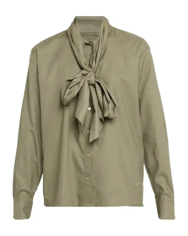 Emporio Armani Button-Front Scarf Shirt