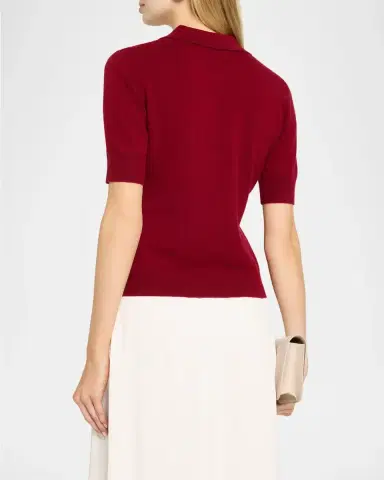 Aknvas Ailey Embroidered Wool-Cashmere Polo Sweater | Thumbnail 3 Aknvas Ailey Embroidered Wool-Cashmere Polo Sweater | Thumbnail 3