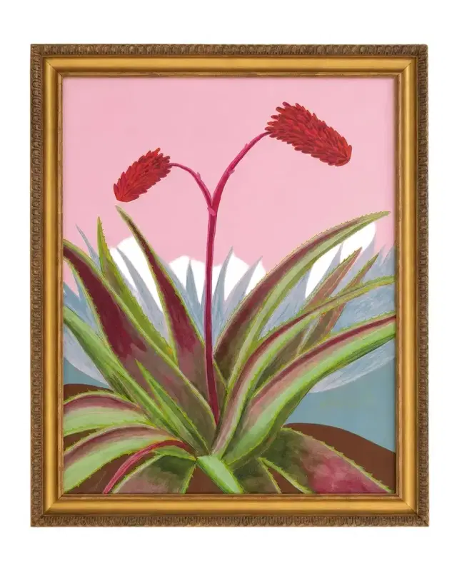 John-Richard Collection "Candelabra Aloe" Framed Giclee by Michael Pfleghaar