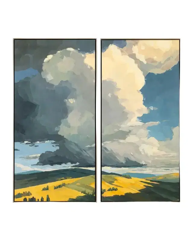 John-Richard Collection "Tuscany in Gold No. 1-2" Framed Giclee Diptych by Sarah Thomas