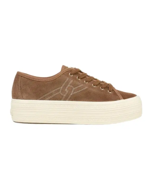 Veronica Beard Truett Platform Suede Sneakers