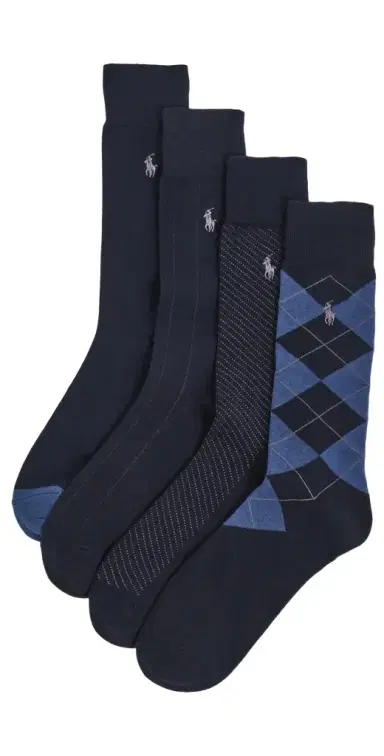 Polo Ralph Lauren Classic Multi Slack Sock 4 Pack Navy | Thumbnail 1