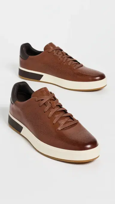 Cole Haan Grandpro Angleace Sneakers British Tan/Dk Chocolate/ | Thumbnail 4 Cole Haan Grandpro Angleace Sneakers British Tan/Dk Chocolate/ | Thumbnail 4
