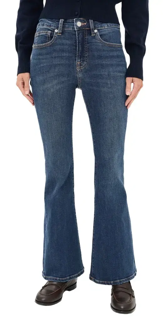 GOOD AMERICAN Good Petite Flare Jeans Blue4