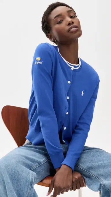 Polo Ralph Lauren U Open Cotton Cardigan Blue | Thumbnail 2