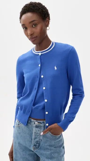Polo Ralph Lauren U Open Cotton Cardigan Blue | Thumbnail 3