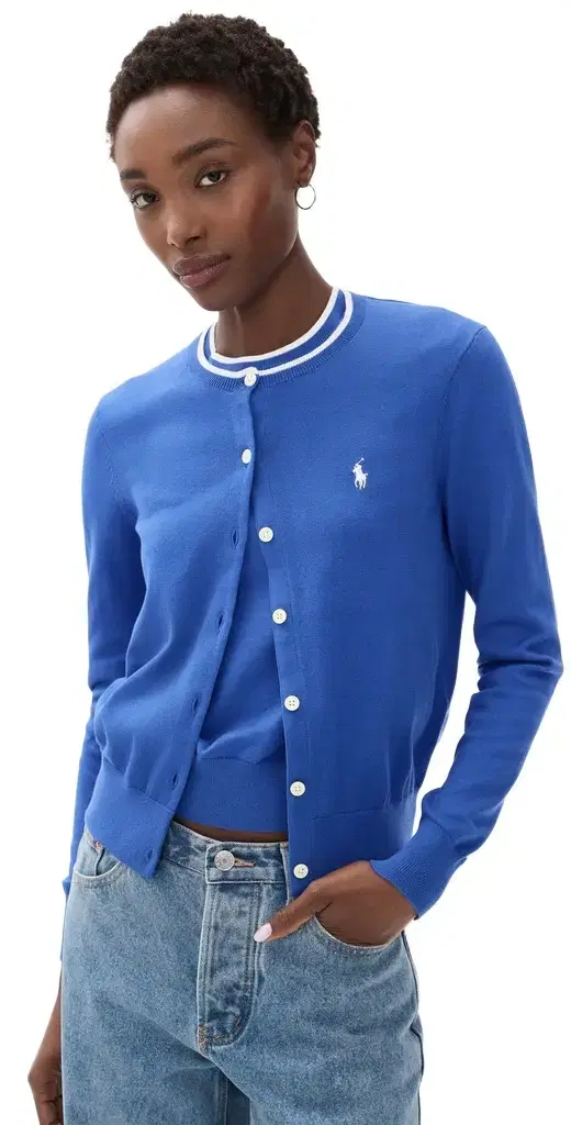 Polo Ralph Lauren U Open Cotton Cardigan Blue