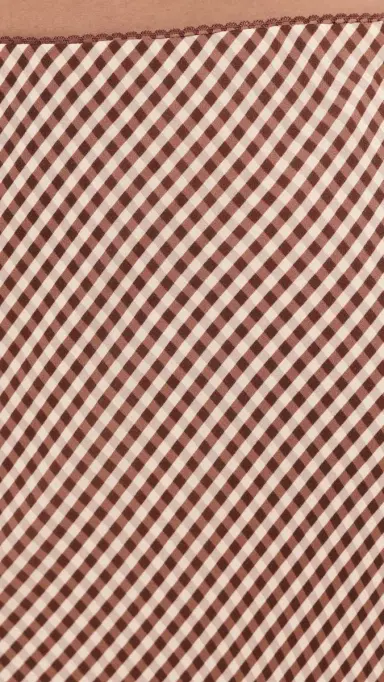 Cami NYC haron Skirt Brown Gingham | Thumbnail 6