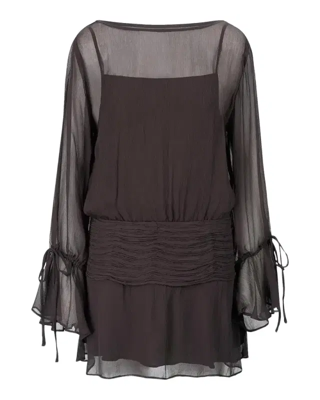 Staud Beatrix Plissé Mini Dress