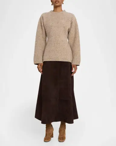 Co Cashmere Rib Slim Crewneck Sweater | Thumbnail 2