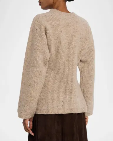 Co Cashmere Rib Slim Crewneck Sweater | Thumbnail 3
