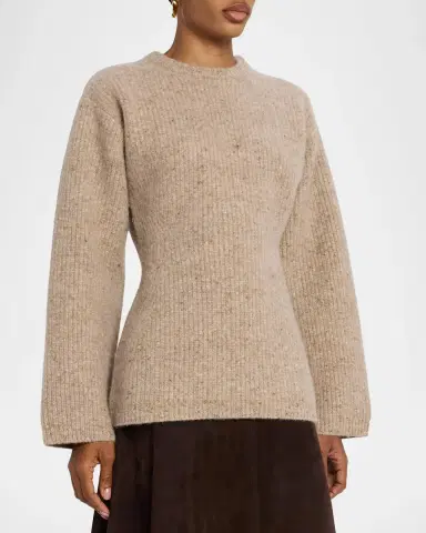 Co Cashmere Rib Slim Crewneck Sweater | Thumbnail 4