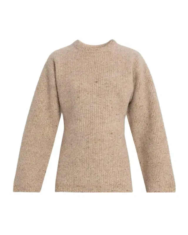Co Cashmere Rib Slim Crewneck Sweater