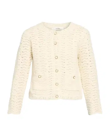 Frame The Chevron Pointelle Knit Cardigan | Thumbnail 1 Frame The Chevron Pointelle Knit Cardigan | Thumbnail 1