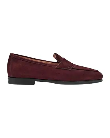 Santoni Suede Penny Loafers | Thumbnail 1