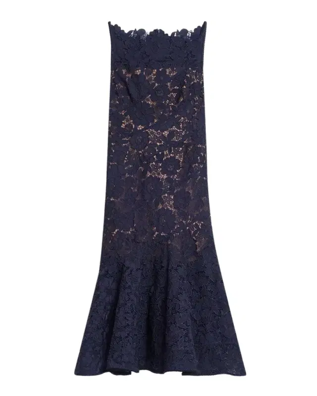 Self-Portrait Spiral Lace Mermaid Midi Dress