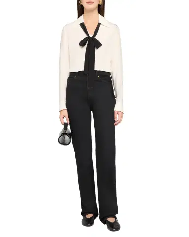 Frame Point Collar Silk Shirt | Thumbnail 6 Frame Point Collar Silk Shirt | Thumbnail 6