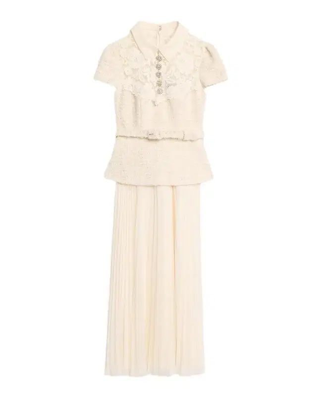 Self-Portrait Lace Boucle Midi Dress