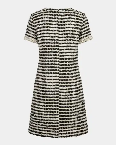 Mac Duggal Sequin Striped Boucle Mini Dress | Thumbnail 5