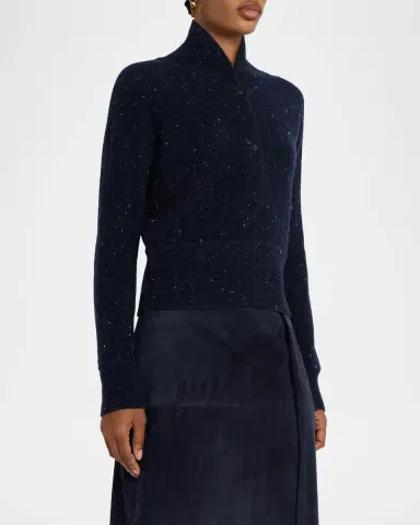 Co Wool-Cashmere Henley Sweater | Thumbnail 4 Co Wool-Cashmere Henley Sweater | Thumbnail 4