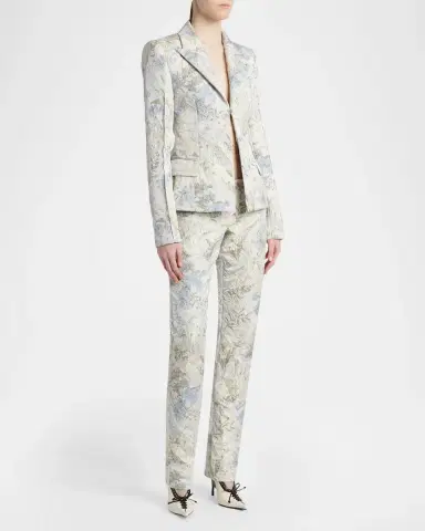 McQueen Bumster Floral Jacquard Trousers | Thumbnail 2 McQueen Bumster Floral Jacquard Trousers | Thumbnail 2