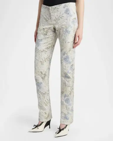 McQueen Bumster Floral Jacquard Trousers | Thumbnail 4 McQueen Bumster Floral Jacquard Trousers | Thumbnail 4