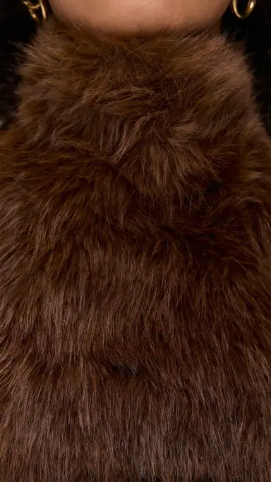 Bardot Julietta Faux Fur Top Chocolate | Thumbnail 6 Bardot Julietta Faux Fur Top Chocolate | Thumbnail 6