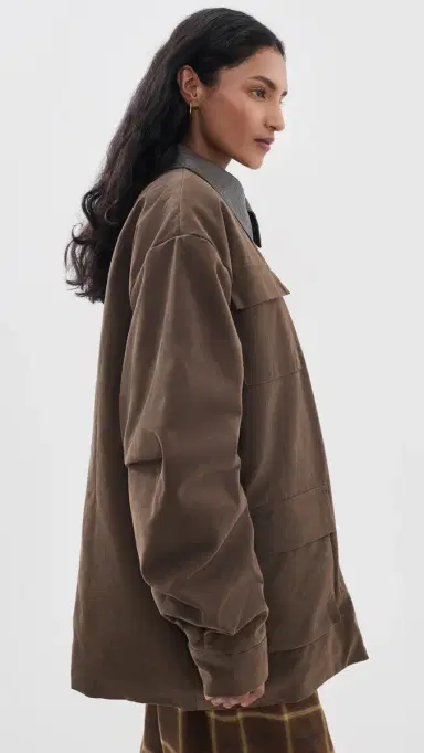 Source Unknown Baia Fleece Barn Jacket Brown M/L | Thumbnail 4