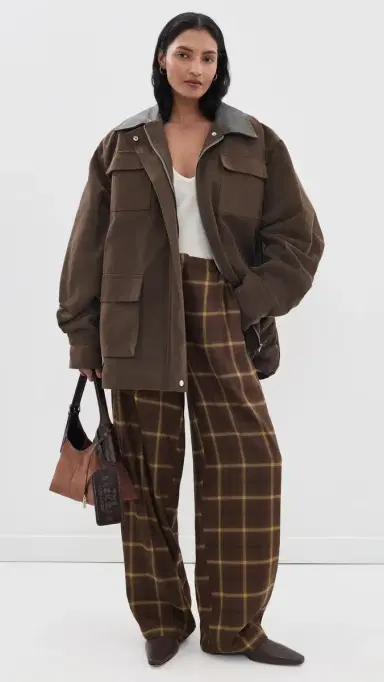 Source Unknown Baia Fleece Barn Jacket Brown M/L | Thumbnail 5