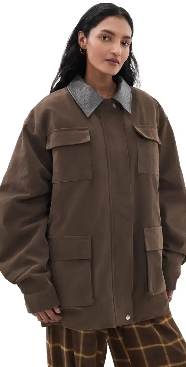 Source Unknown Baia Fleece Barn Jacket Brown M/L