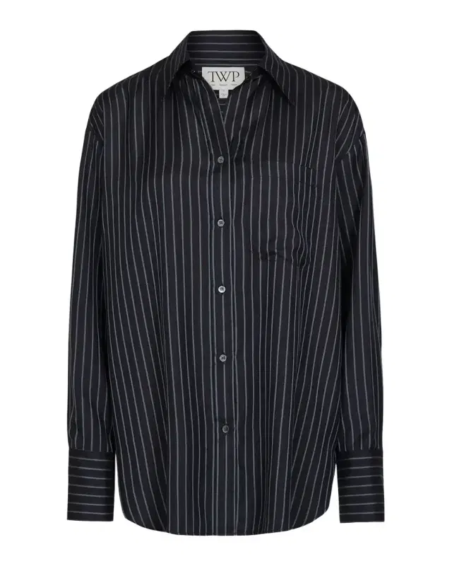 TWP Big Joe Striped Silk Shirt