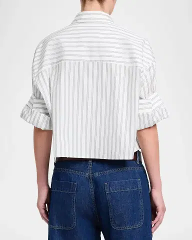 TWP Next Ex Shirt in Stripe Shirting | Thumbnail 3 TWP Next Ex Shirt in Stripe Shirting | Thumbnail 3