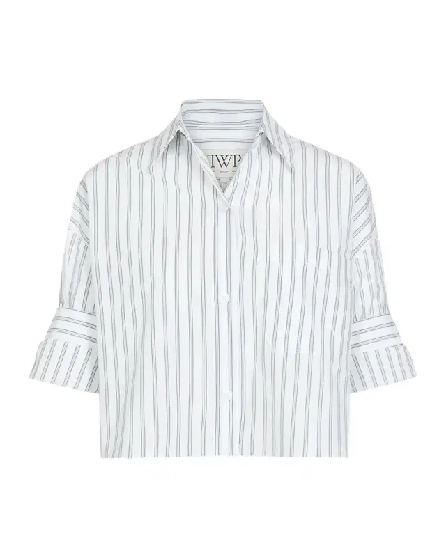 TWP Next Ex Shirt in Stripe Shirting