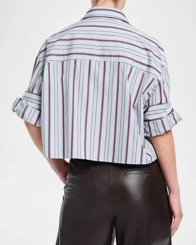 TWP Next Ex Cropped Cotton Poplin Shirt | Thumbnail 3 TWP Next Ex Cropped Cotton Poplin Shirt | Thumbnail 3