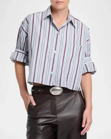 TWP Next Ex Cropped Cotton Poplin Shirt | Thumbnail 4 TWP Next Ex Cropped Cotton Poplin Shirt | Thumbnail 4