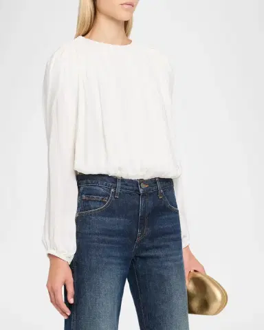 Simkhai Frida Pleated Blouse | Thumbnail 4