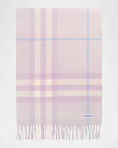 Burberry Fringe-Trim Check Cashmere Scarf | Thumbnail 2