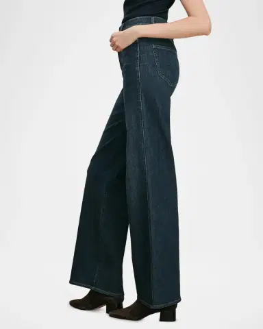 Veronica Beard Taylor Stretch Denim Wide-Leg Jeans | Thumbnail 5