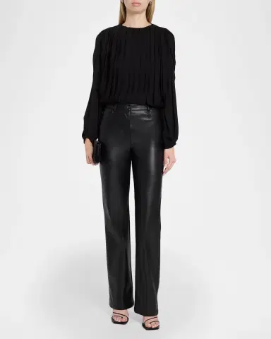 Simkhai Frida Pleated Blouse | Thumbnail 2