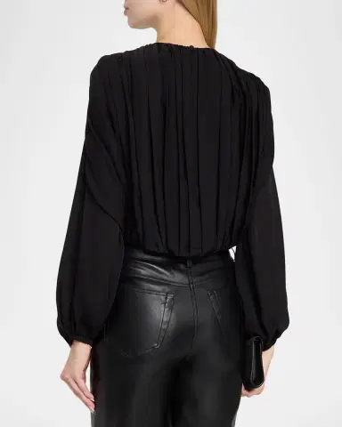 Simkhai Frida Pleated Blouse | Thumbnail 3